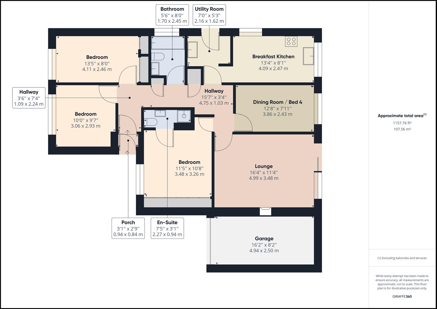 Floorplans For Borrington Gardens, Kidderminster, Worcestershire