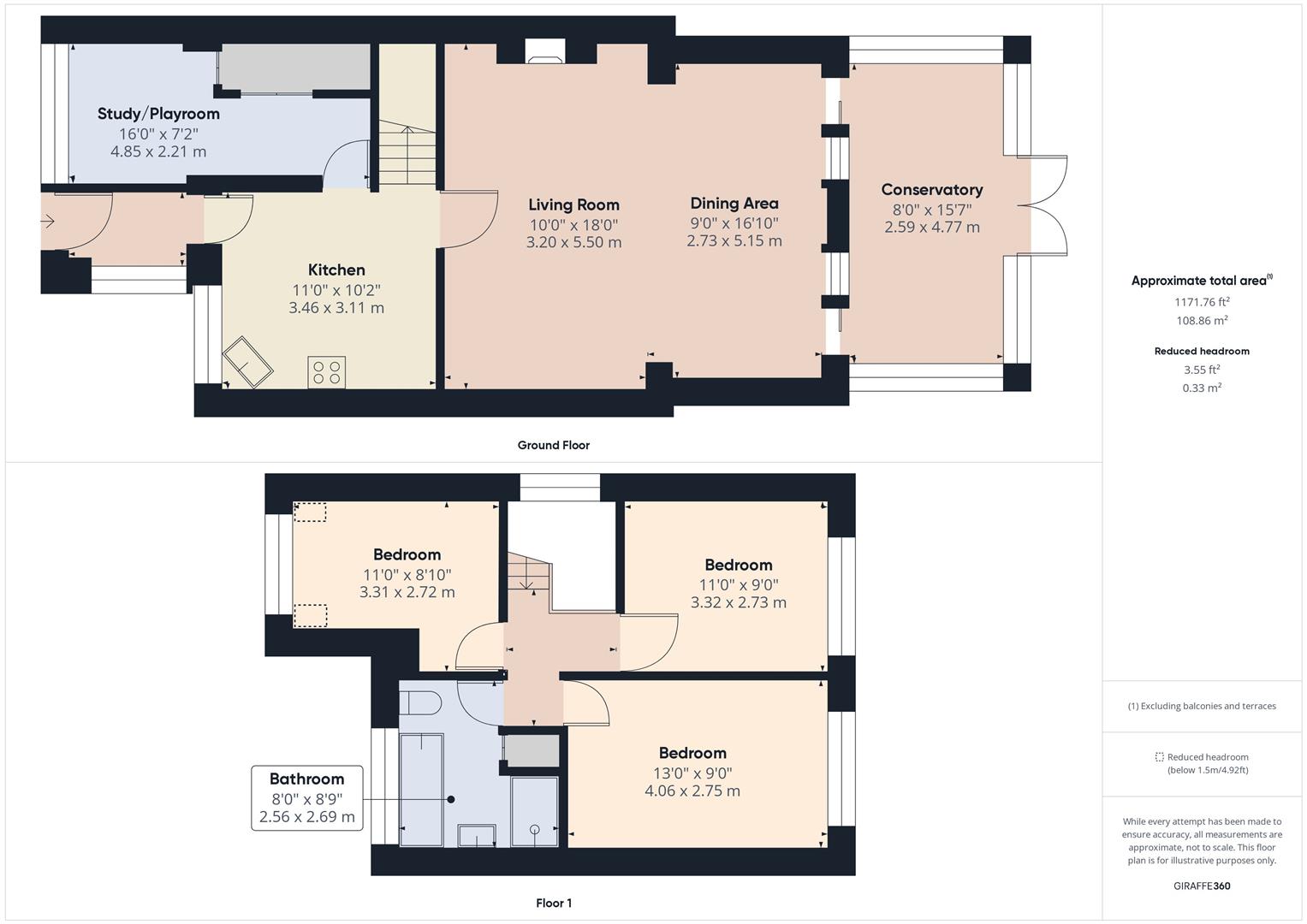 Floorplans For Avondale Close, Kingswinford