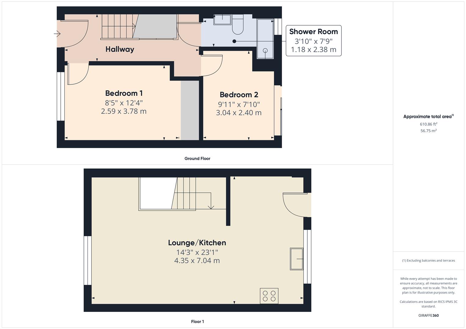 Floorplans For Cleobury Road, Bewdley