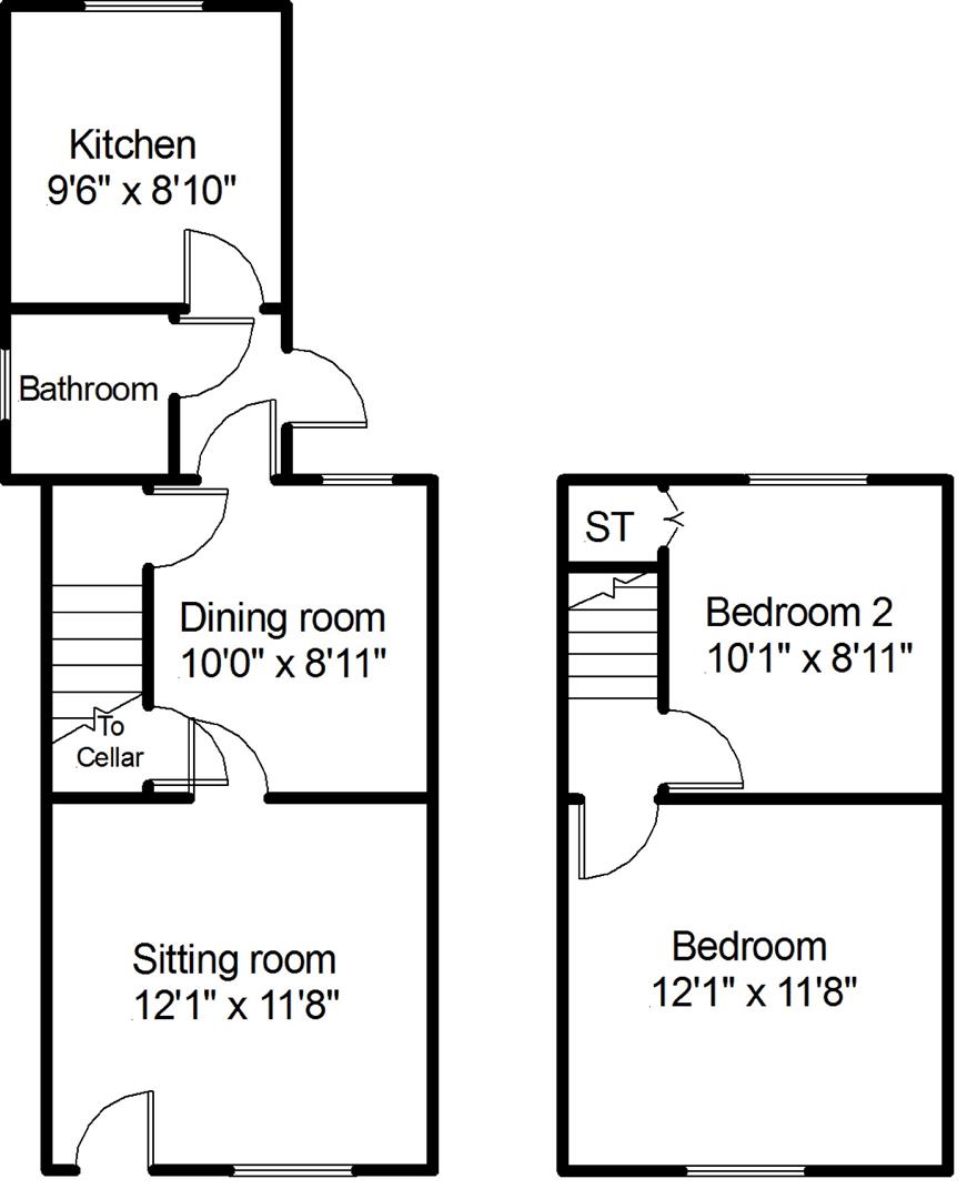 Floorplans For Gladstone Road, Wollaston, Stourbridge